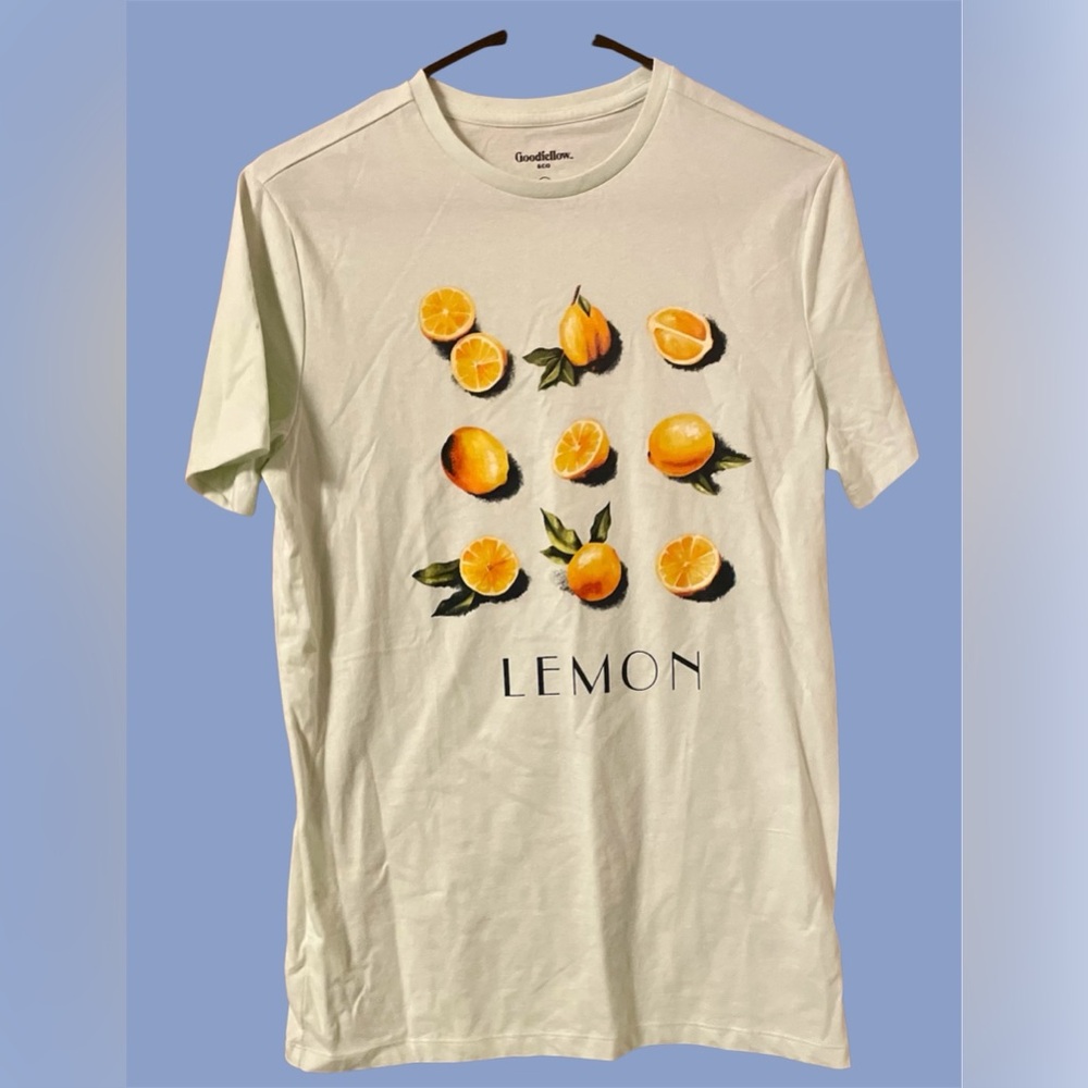 Goodfellow & Co. Men’s Lemon t-shirt Mint and yellow Size Small Great Condition